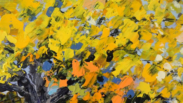 Original Abstract Expressionism Landscape Painting by Inelouise Mourick