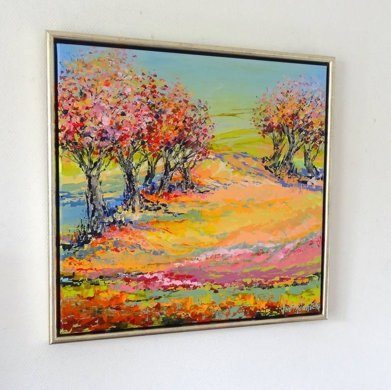 Original Abstract Expressionism Landscape Painting by IneLouise Mourick