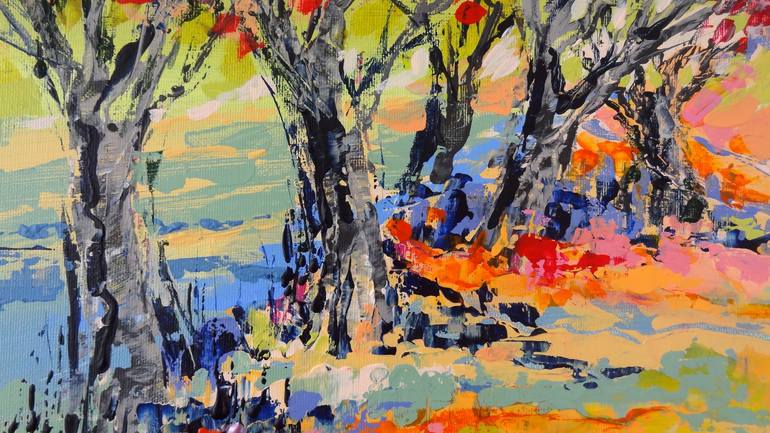 Original Abstract Expressionism Landscape Painting by IneLouise Mourick