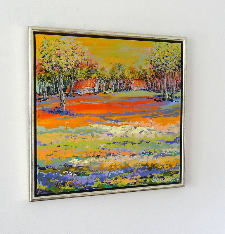 Original Abstract Expressionism Landscape Painting by Inelouise Mourick
