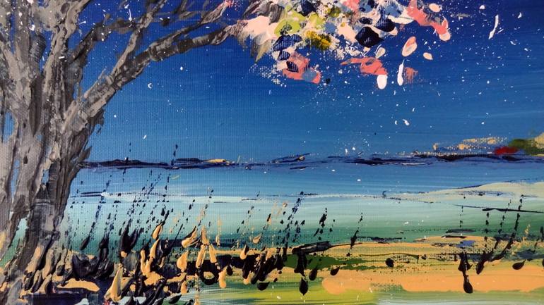 Original Abstract Expressionism Landscape Painting by Inelouise Mourick