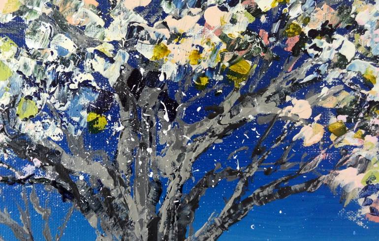 Original Abstract Expressionism Landscape Painting by Inelouise Mourick