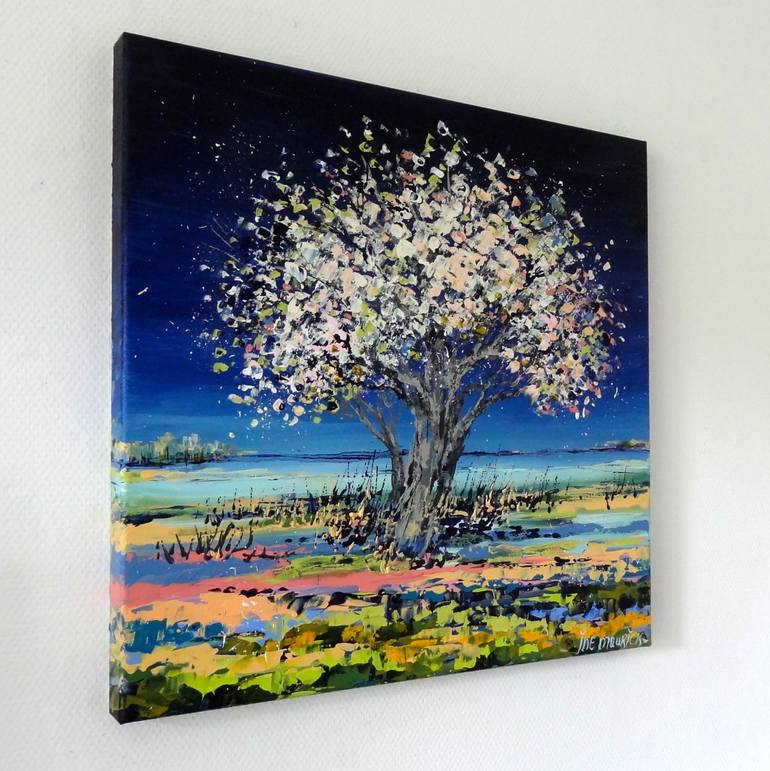 Original Abstract Expressionism Landscape Painting by Inelouise Mourick