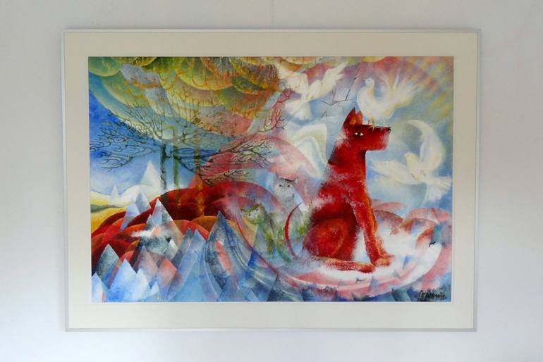 Original Figurative Animal Painting by IneLouise Mourick