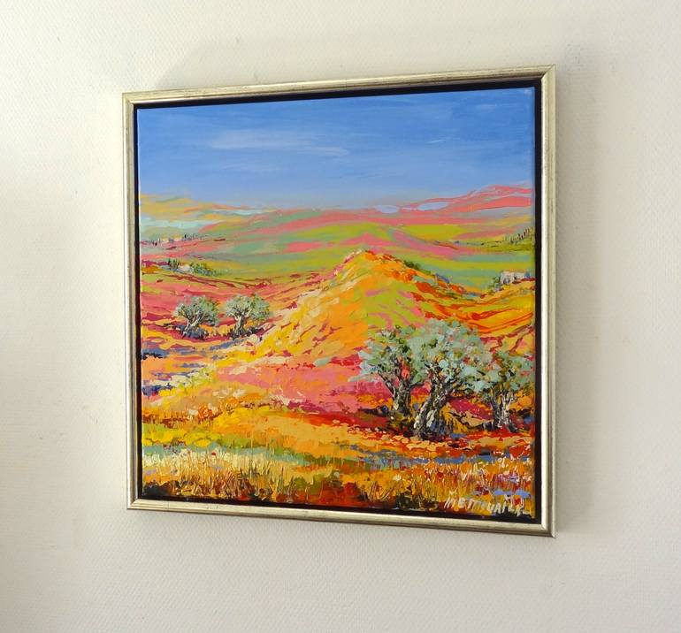 Original Abstract Expressionism Landscape Painting by Inelouise Mourick