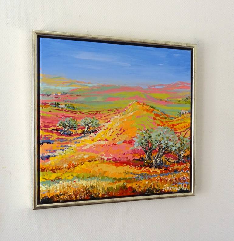 Original Abstract Expressionism Landscape Painting by Inelouise Mourick