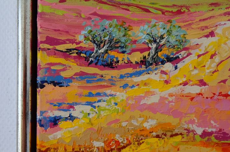 Original Abstract Expressionism Landscape Painting by Inelouise Mourick
