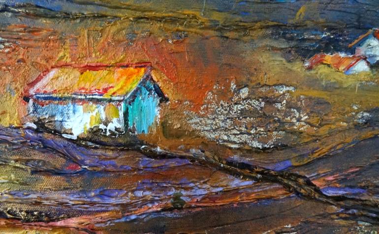 Original Abstract Landscape Painting by Inelouise Mourick