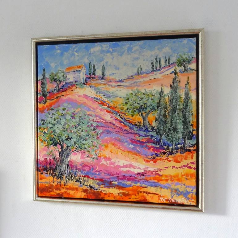Original Abstract Expressionism Landscape Painting by Inelouise Mourick
