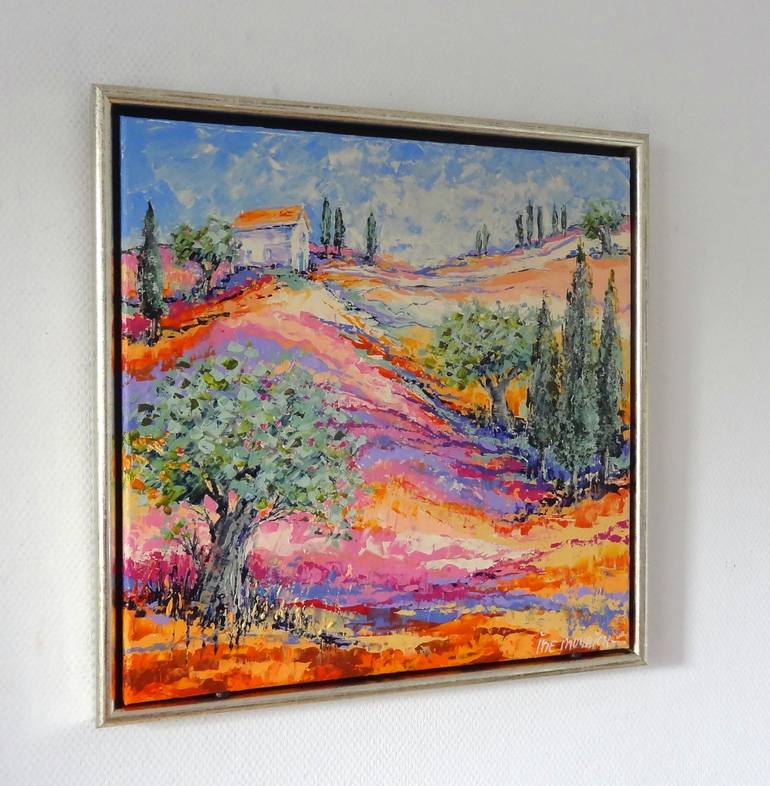 Original Abstract Expressionism Landscape Painting by Inelouise Mourick