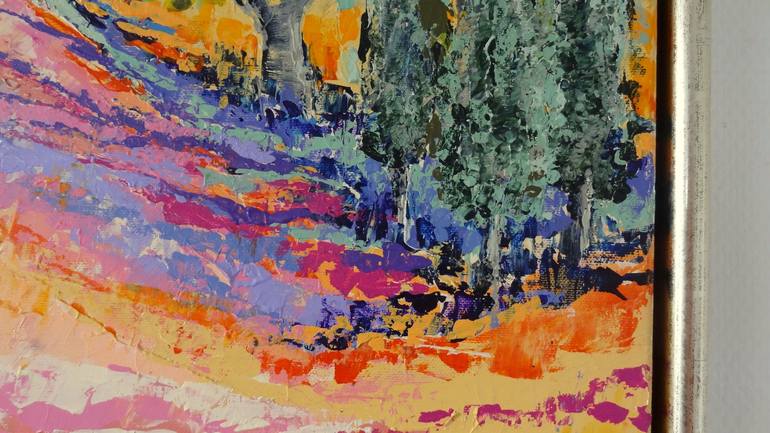 Original Abstract Expressionism Landscape Painting by Inelouise Mourick