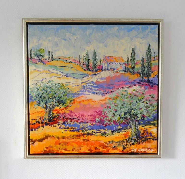 Original Abstract Expressionism Landscape Painting by IneLouise Mourick