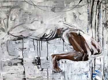 Original Abstract Expressionism Body Paintings by ANNA SUDBINA