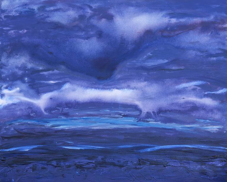 When Clouds Clash Painting by Angela Waite | Saatchi Art