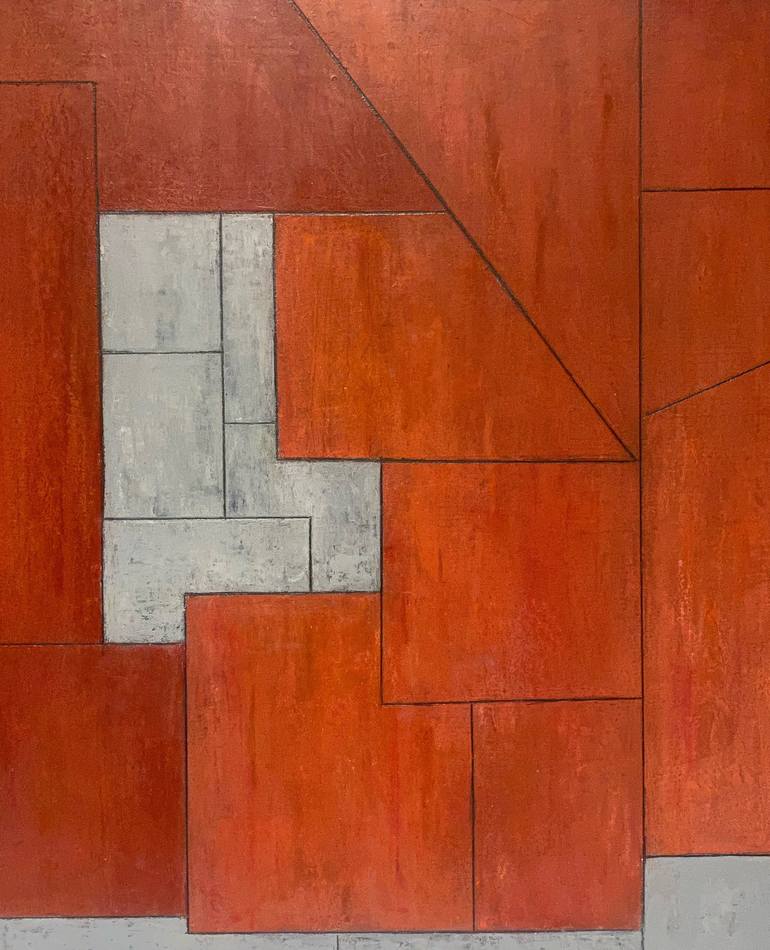 Original Abstract Geometric Painting by stephen cimini