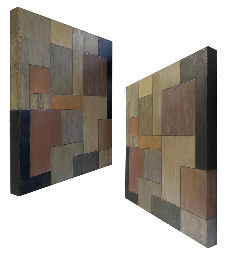 Original Abstract Geometric Painting by Stephen Cimini