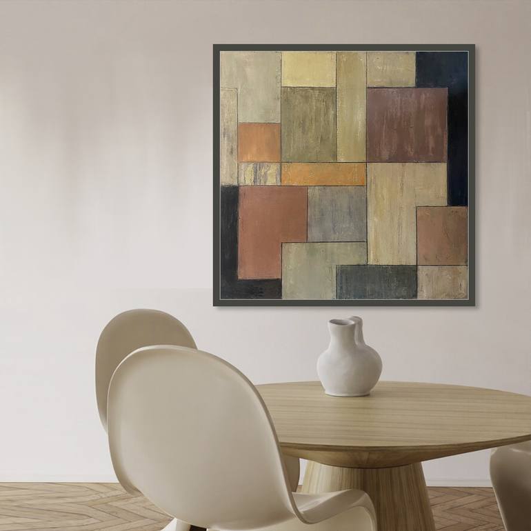Original Abstract Geometric Painting by Stephen Cimini