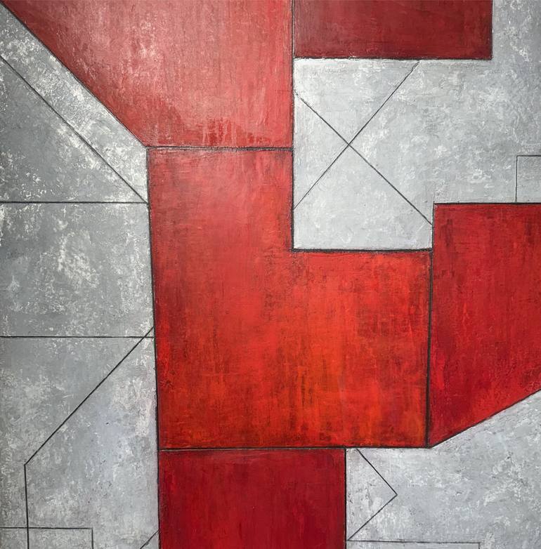 Original Contemporary Geometric Painting by stephen cimini