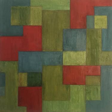 Original Abstract Geometric Painting by stephen cimini