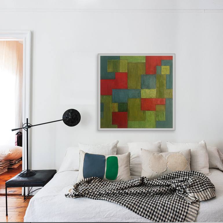 Original Abstract Geometric Painting by stephen cimini