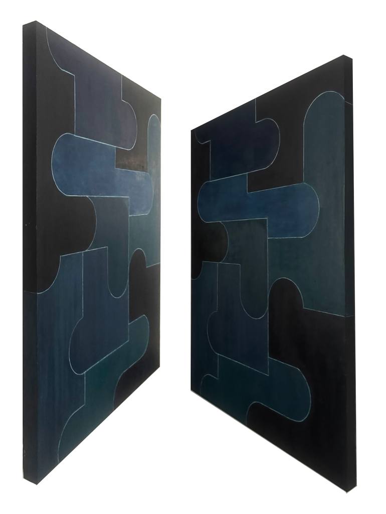 Original Geometric Abstract Painting by Stephen Cimini