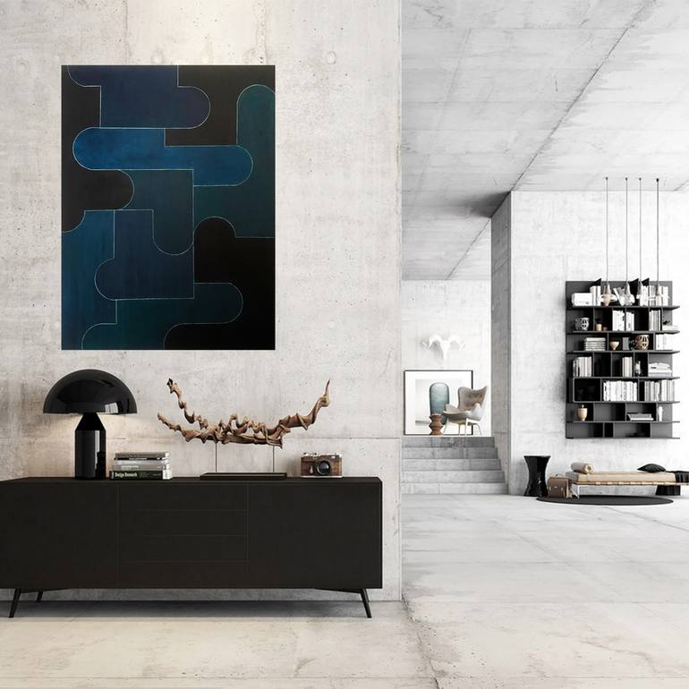 Original Geometric Abstract Painting by Stephen Cimini