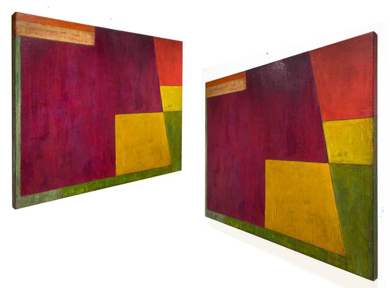 Original Abstract Architecture Painting by Stephen Cimini