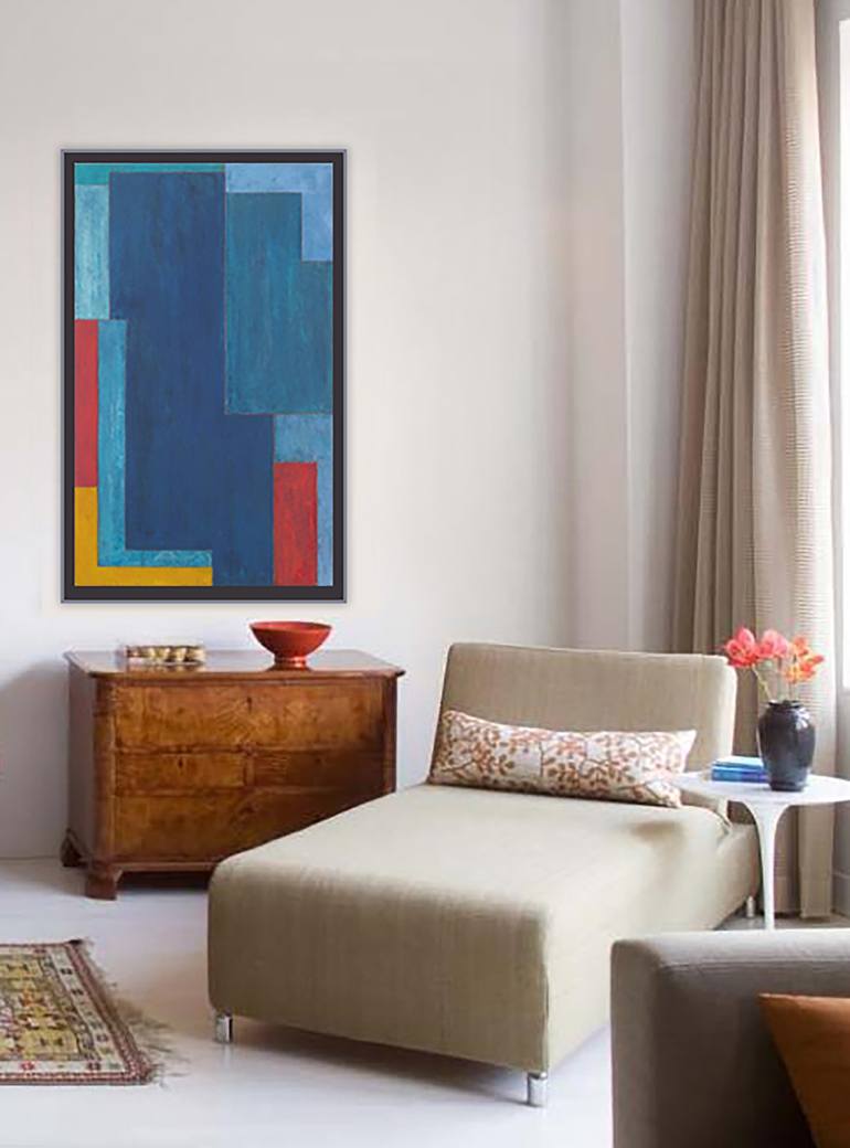 Original Abstract Geometric Painting by stephen cimini