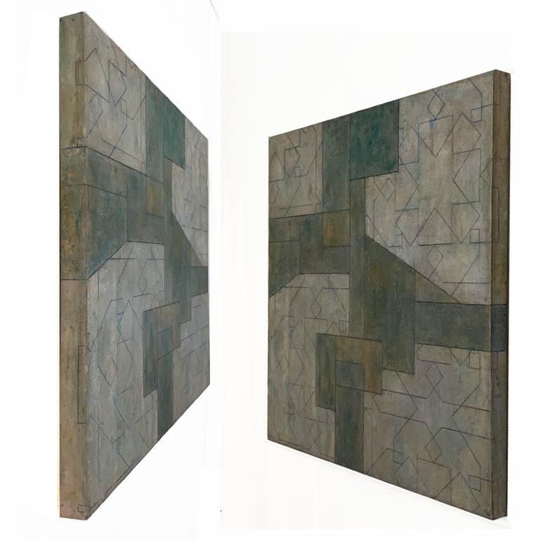 Original Abstract Geometric Painting by Stephen Cimini