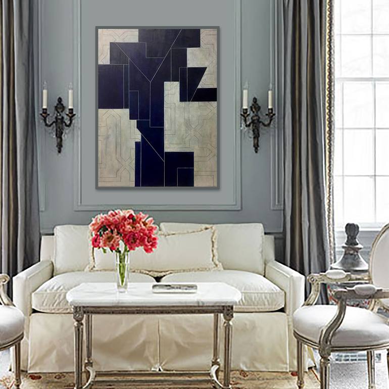 Original Abstract Geometric Painting by Stephen Cimini