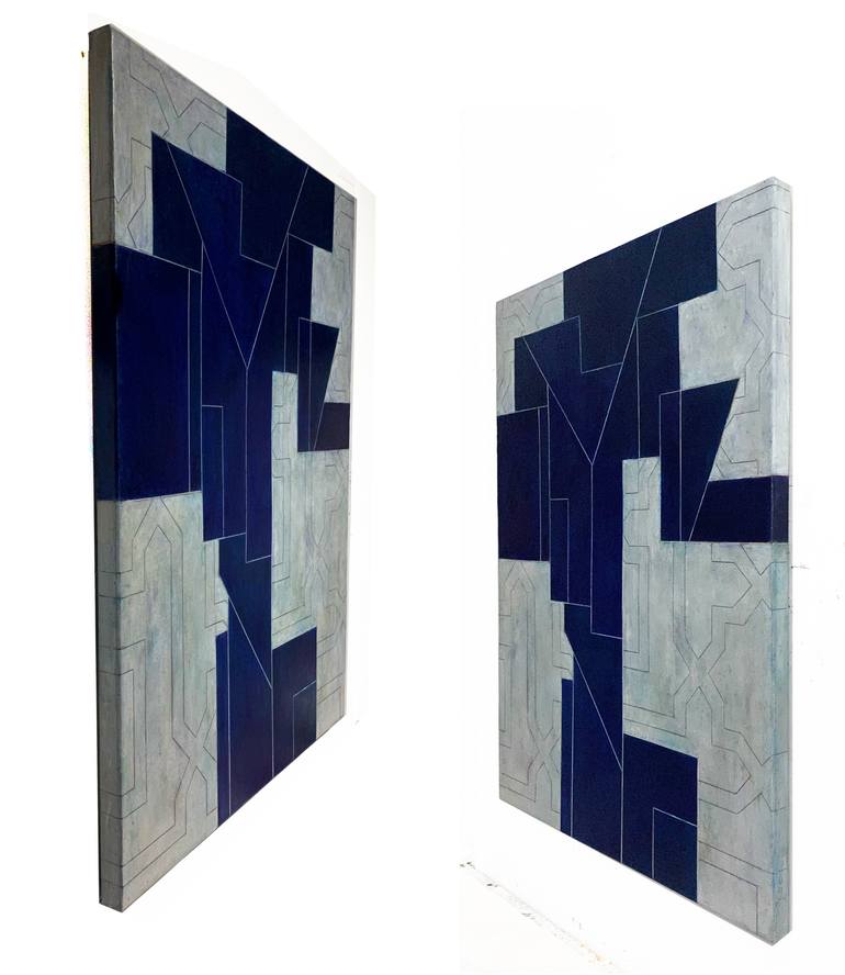 Original Abstract Geometric Painting by Stephen Cimini