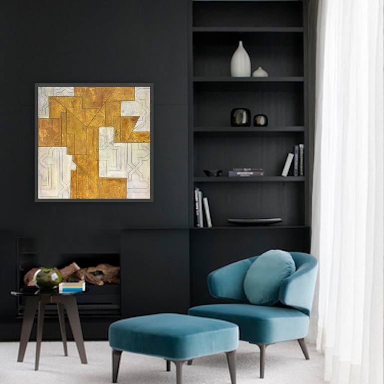 Original Abstract Geometric Painting by Stephen Cimini