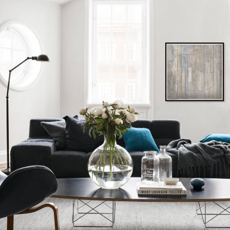 Original Abstract Geometric Painting by Stephen Cimini