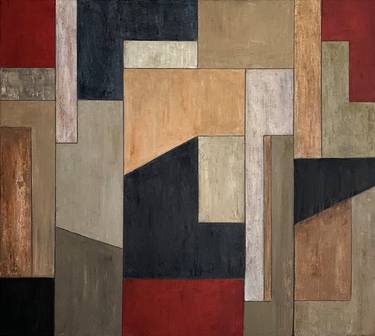 Print of Fine Art Geometric Paintings by stephen cimini