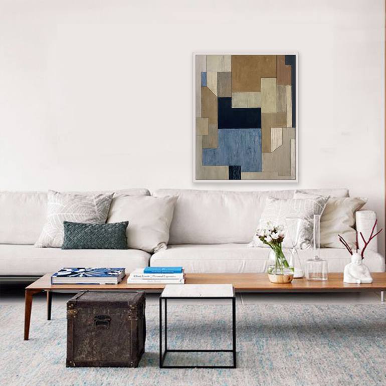 Original Abstract Geometric Painting by Stephen Cimini