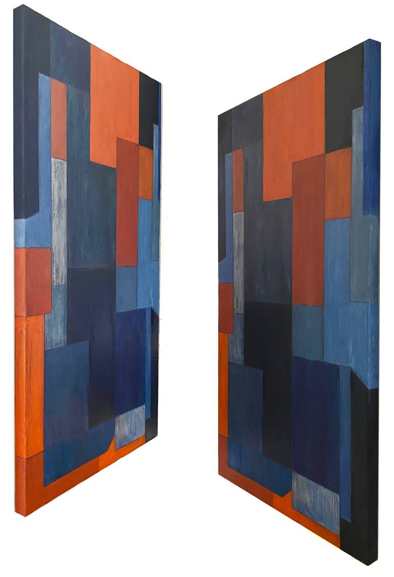 Original Abstract Geometric Painting by Stephen Cimini