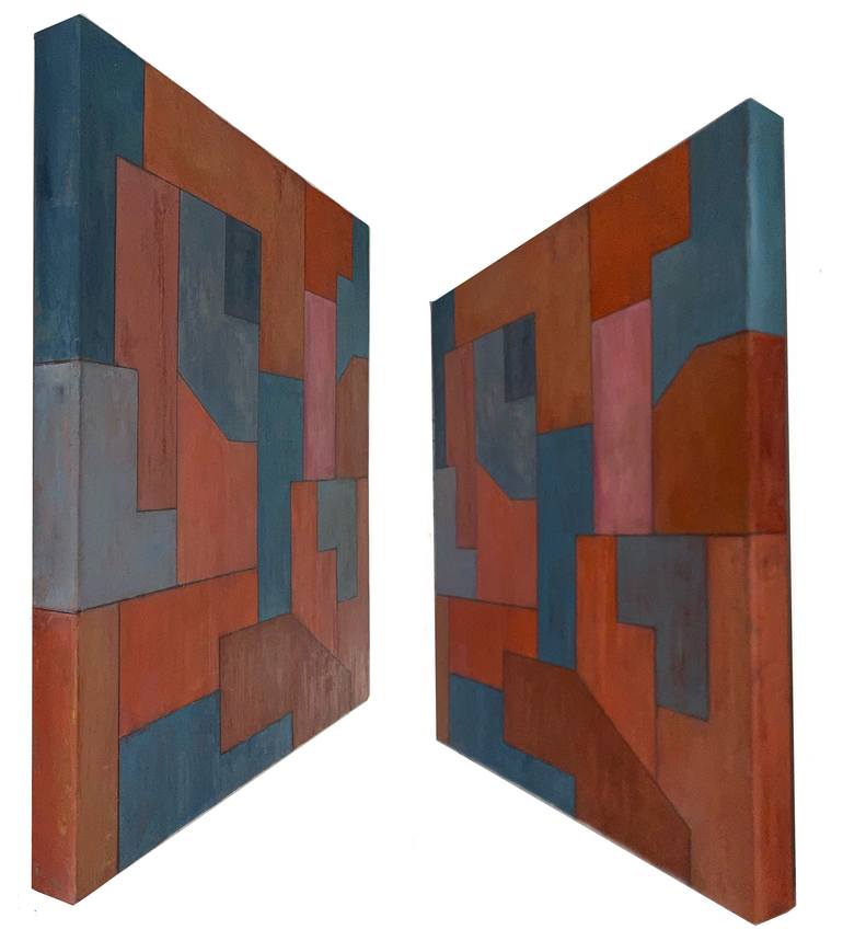 Original Abstract Geometric Painting by Stephen Cimini