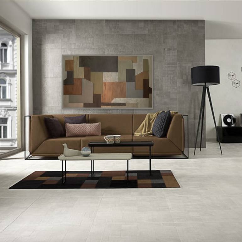 Original Abstract Geometric Painting by Stephen Cimini