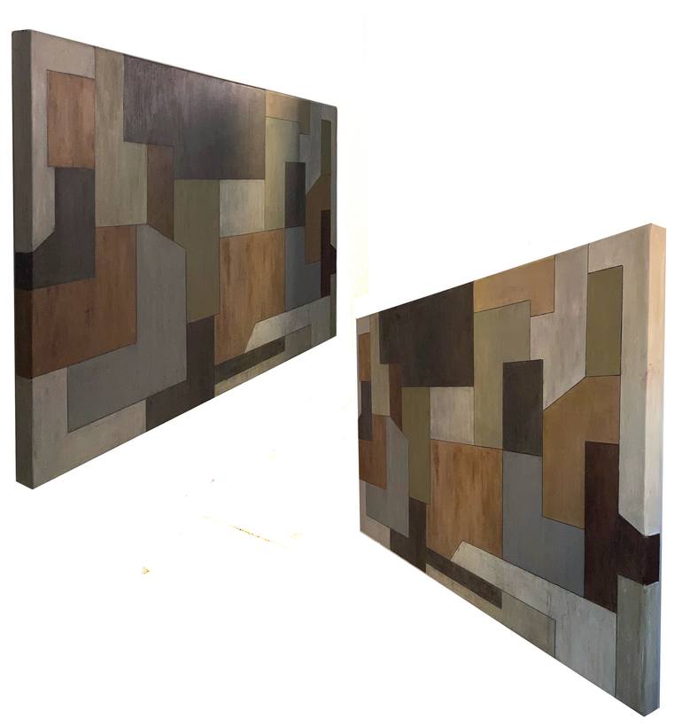 Original Abstract Geometric Painting by Stephen Cimini