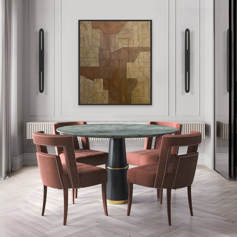Original Abstract Geometric Painting by Stephen Cimini