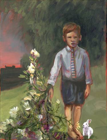 Original Figurative Children Paintings by Trine Churchill