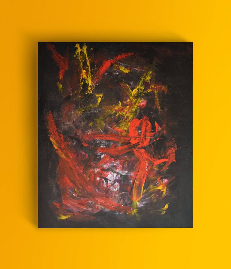 Original Abstract Expressionism Abstract Painting by Ramzi Karanouh