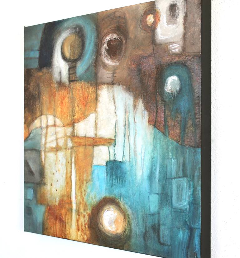 Original Fine Art Abstract Painting by Leah Fitts