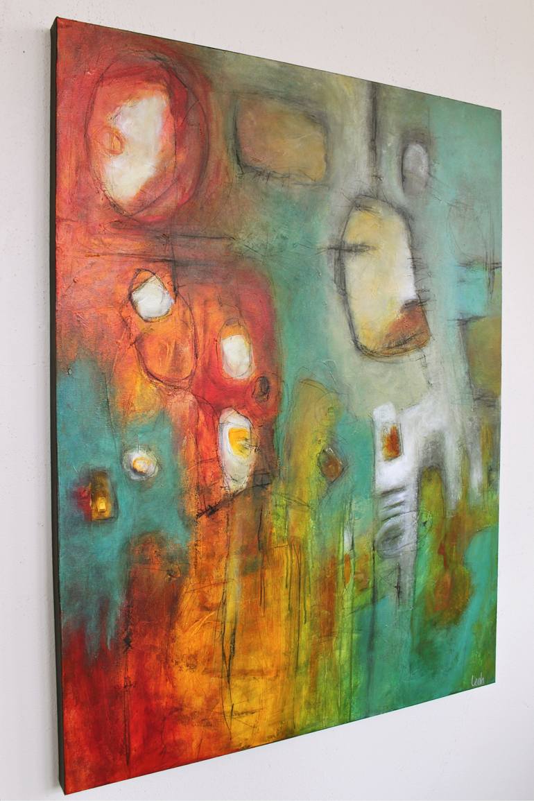 Original Abstract Expressionism Abstract Painting by Leah Fitts