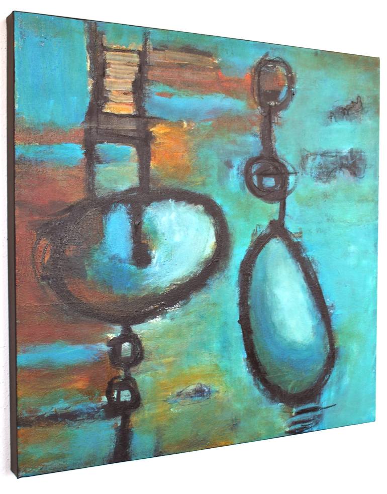 Original Abstract Expressionism Abstract Painting by Leah Fitts