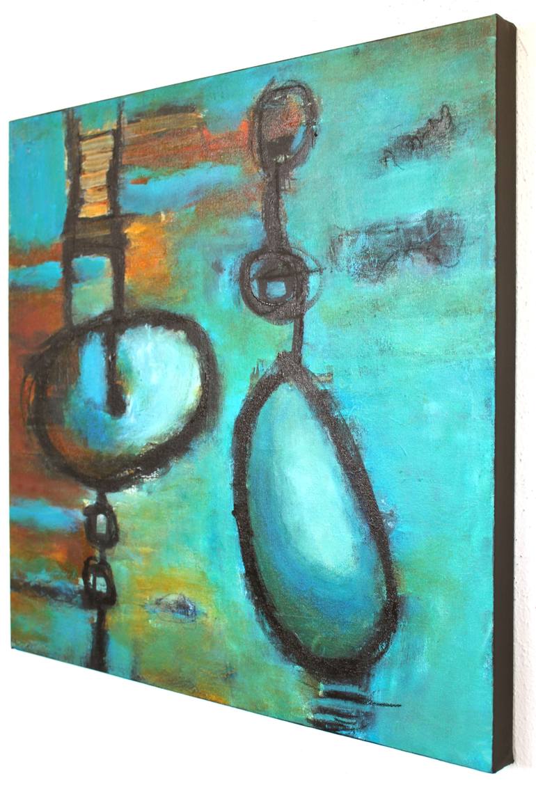 Original Abstract Expressionism Abstract Painting by Leah Fitts