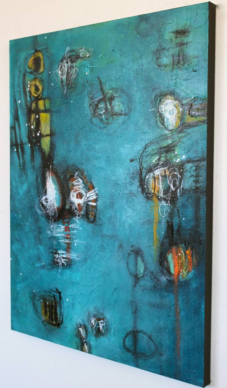 Original Abstract Expressionism Abstract Painting by Leah Fitts