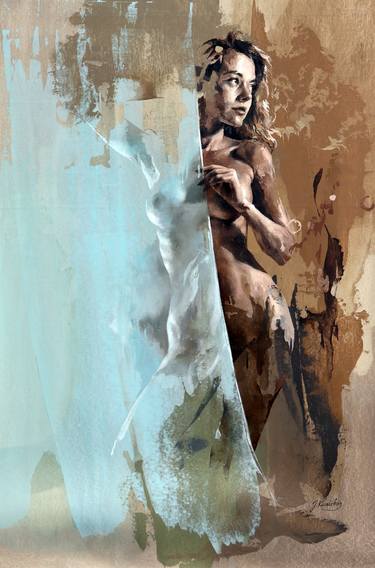 Original Figurative Women Paintings by Jonas Kunickas