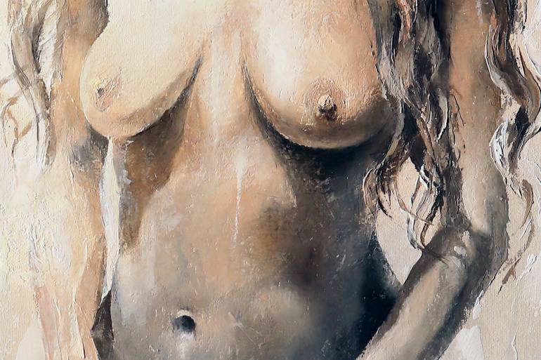 Original Figurative Nude Painting by Jonas Kunickas