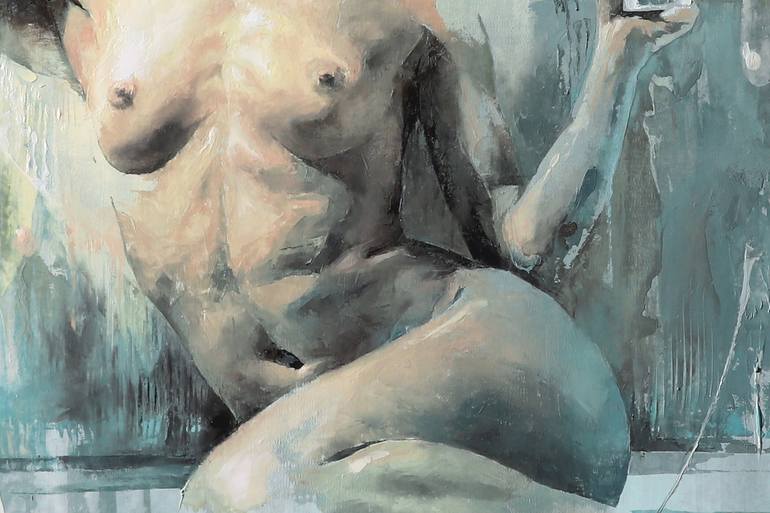 Original Figurative Nude Painting by Jonas Kunickas